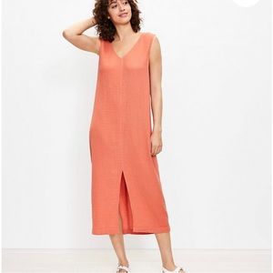 Lou and Grey size small triple cloth double v neck midis dress